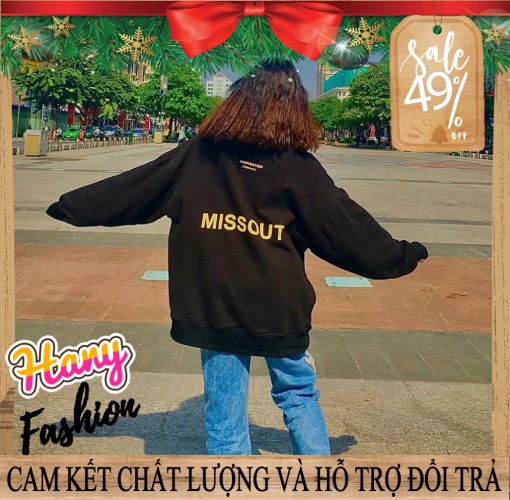 Áo sweater Missout tay dài nam nữ unisex hàng quảng châu cực hot - Hany Shop