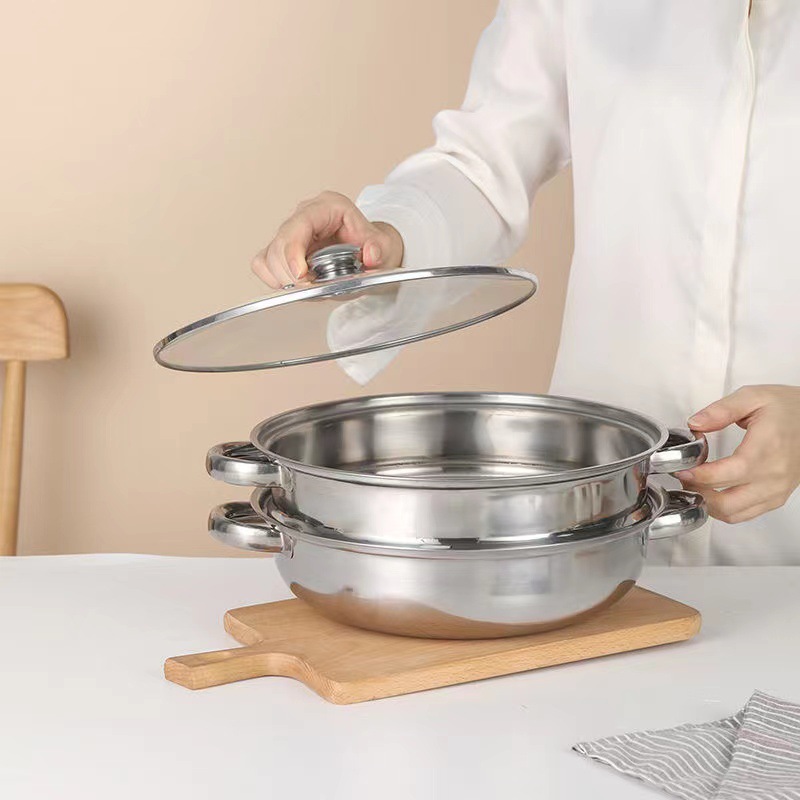 NỒI HẤP INOX 2 TẦNG SIZE 28CM