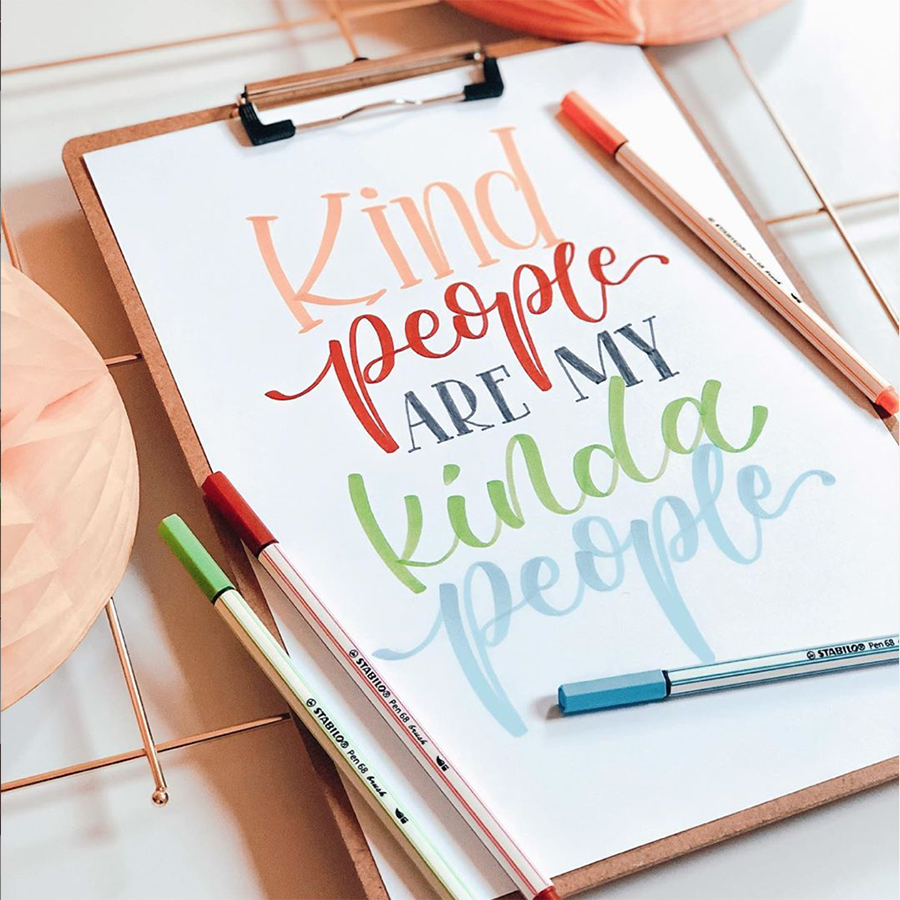 Bút lông Stabilo pen 68 brush luyện Calligraphy