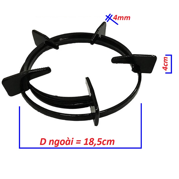 2 Kiềng bếp gas chắn gió tiết kiệm gas KT18,5cm - Thay lắp đa số bếp ga cùng cỡ