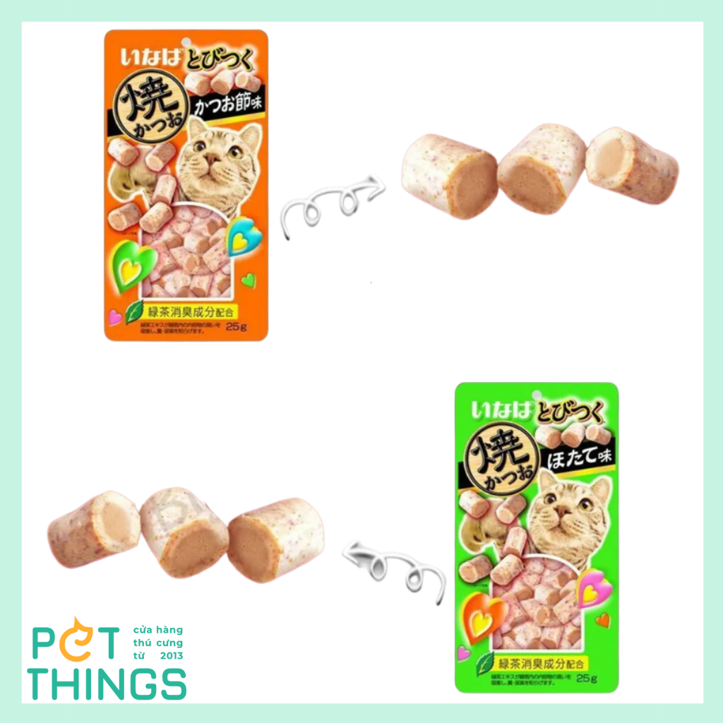 Bánh thưởng viên mềm cho mèo Inaba Soft Bits 25g