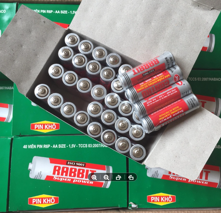 Pin aa 2a con thỏ 1.5V pin tiểu