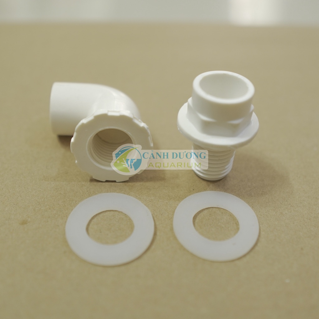 Nối răng trong góc 90 độ, răng ngoài U-PVC Phi 40-32-25-20 chuyên dùng cho hồ cá