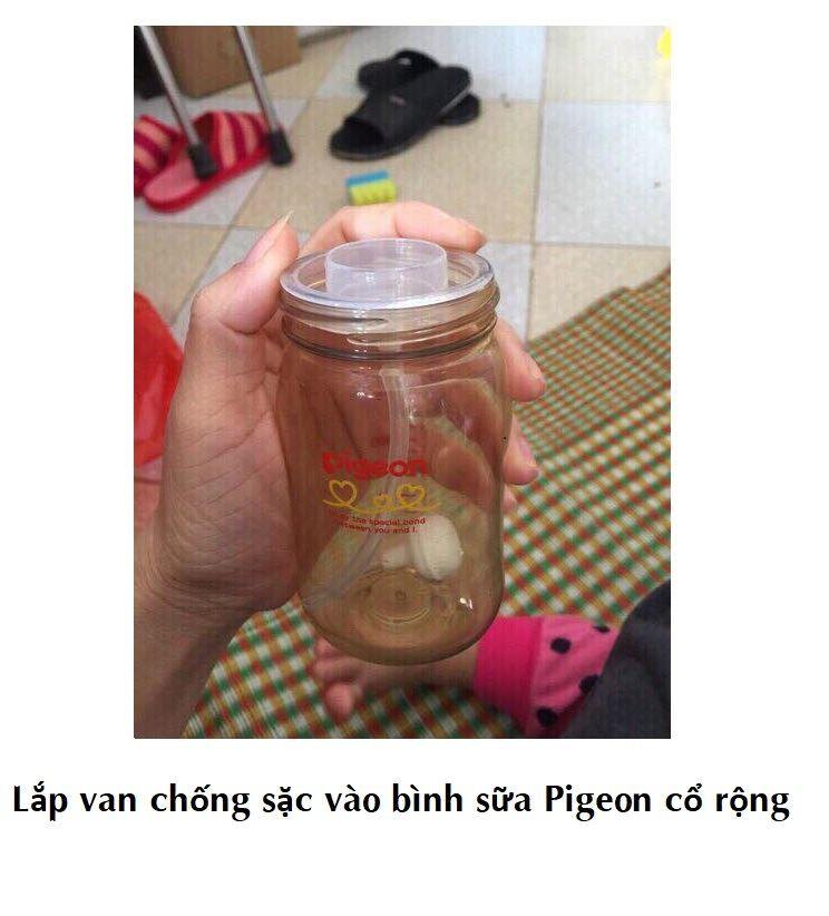 Van chống sặc bình sữa cổ rộng Pigoen