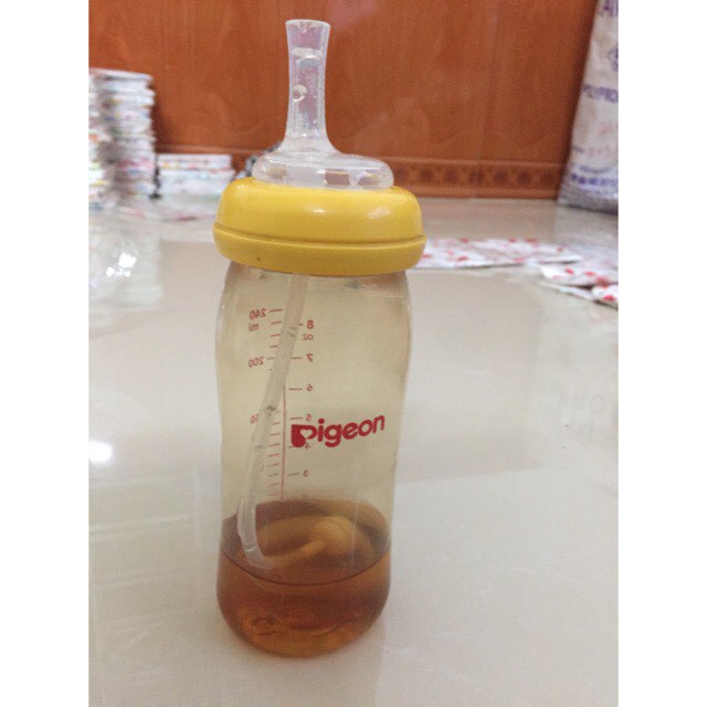 Núm ty hút bình Pigeon Lansinoh cổ rộng cho bé