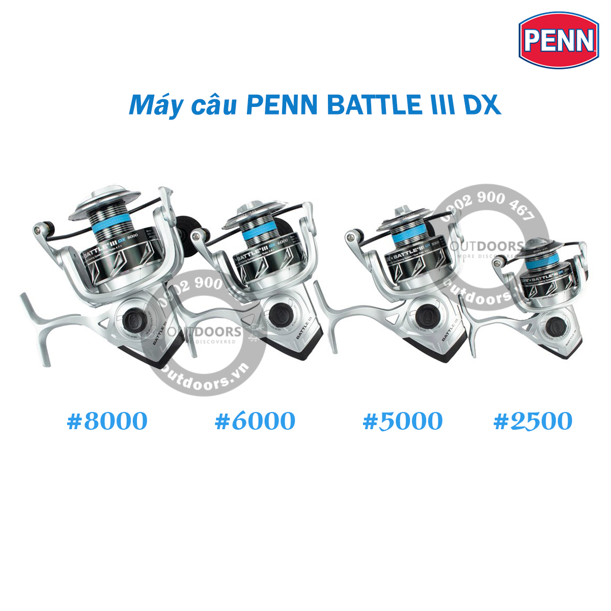 Máy câu PENN BATTLE III DX 2500/ 5000/ 6000/ 8000