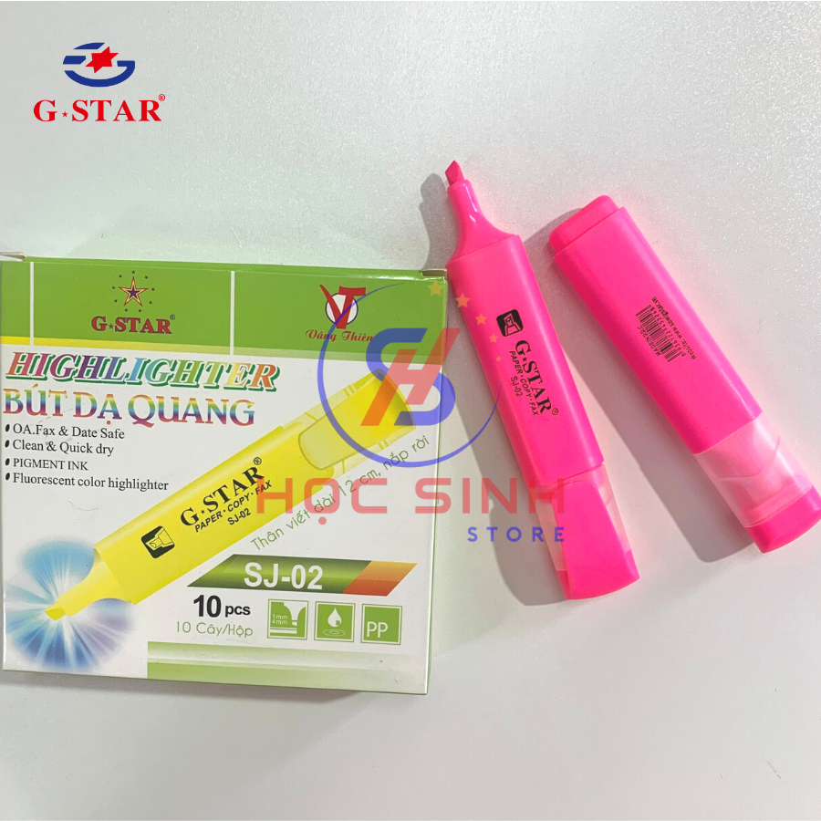 Bút Dạ Quang SJ02 Gstar Mực Loại Tốt ( Vàng, cam, xanh,hồng )