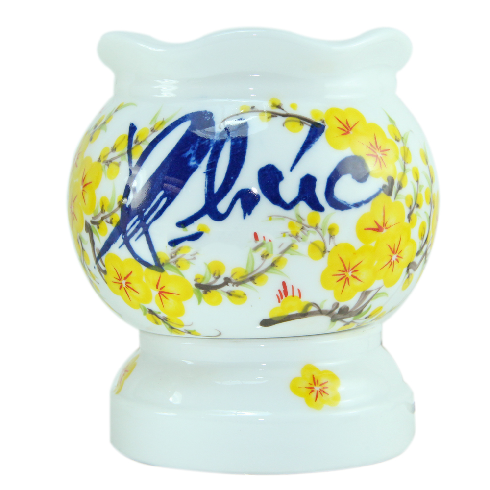 Đèn xông tinh dầu Bát Tràng size 15x10cm