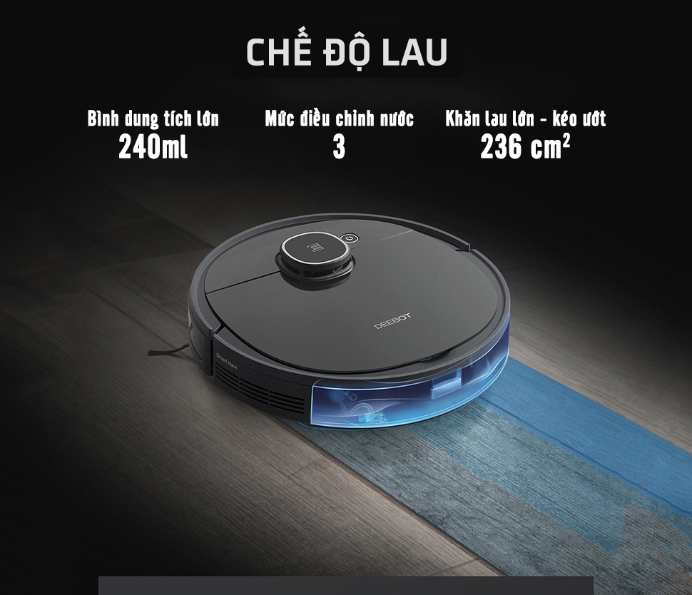 ROBOT HÚT BỤI LAU NHÀ THÔNG MINH ECOVACS DEEBOT T5