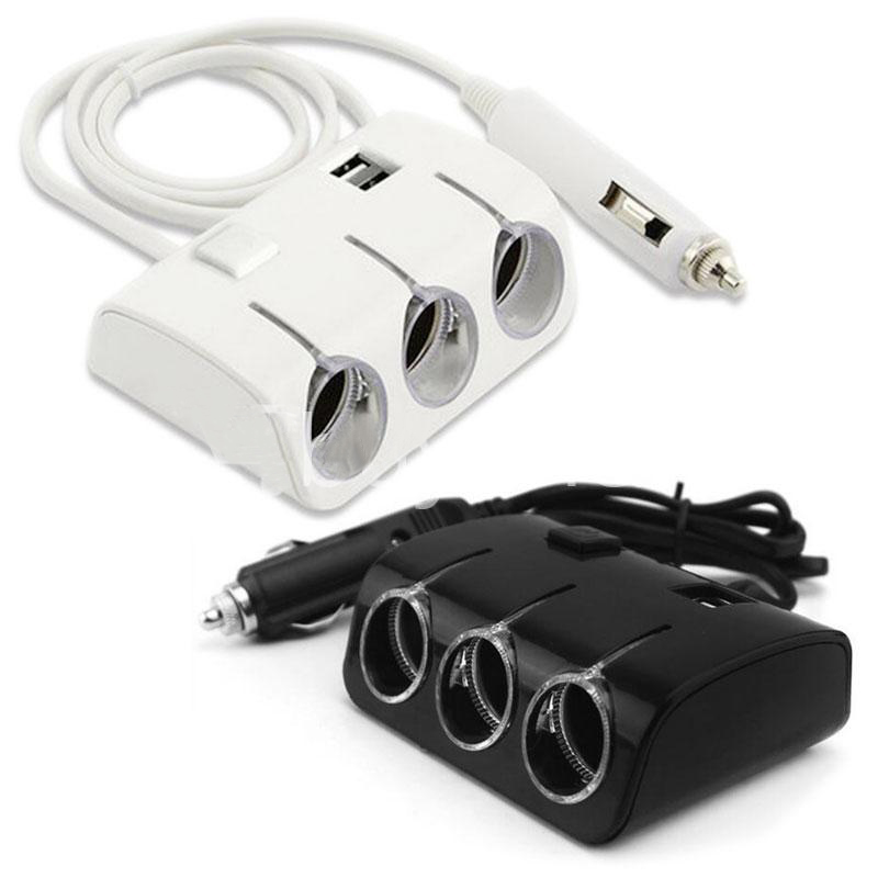 Bộ chia 3 tẩu và 2 cổng USB cho ô tô A30