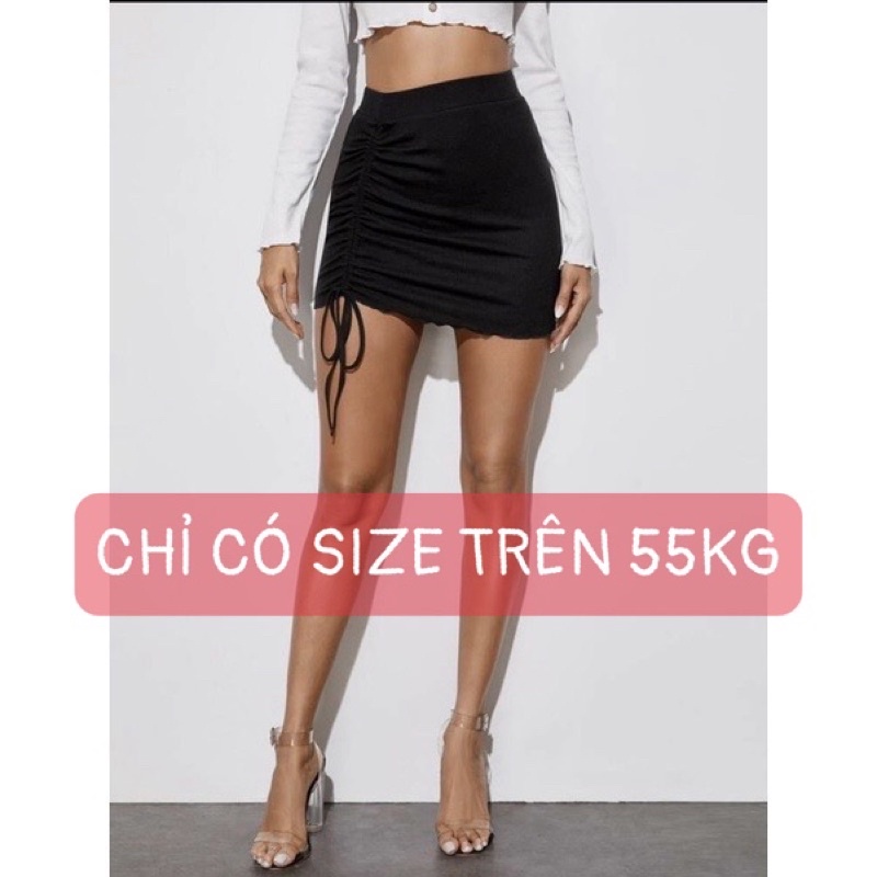 [ SIZE LỚN BIGSIZE 55Kg-100Kg ] CHÂN VÁY THUN GÂN RÚT DÂY