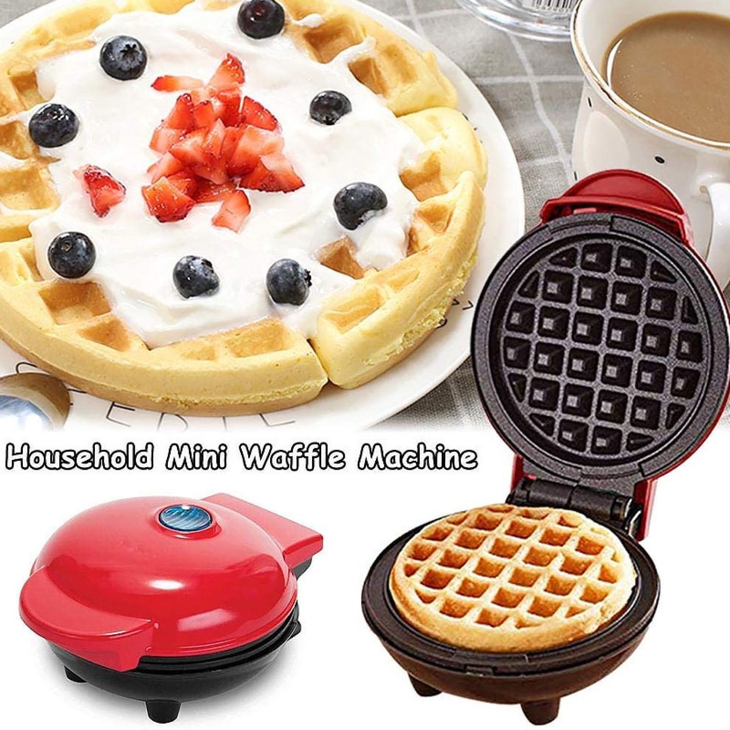 Máy nướng bánh làm bánh kẹp tổ ong bánh crepe,máy làm bánh waffle, bánh tổ ong, bánh kẹp khuôn bánh chất liệu cao cấp,chống dính máy tự động làm bánh quế bánh kẹp waffle mini cực ngon tại nhà dễ dàng vệ sinh