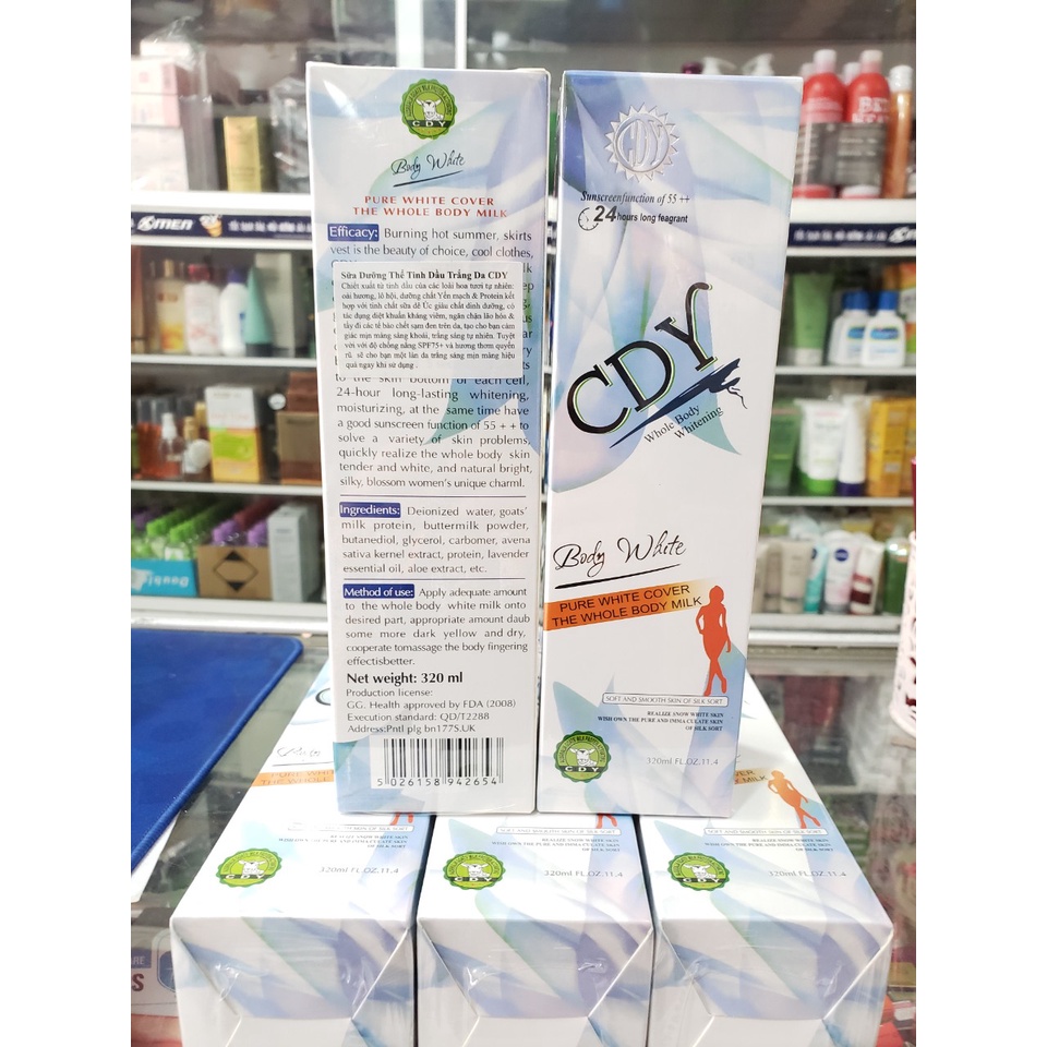 Kem Dưỡng Trắng Da Toàn Thân CDY 320ml