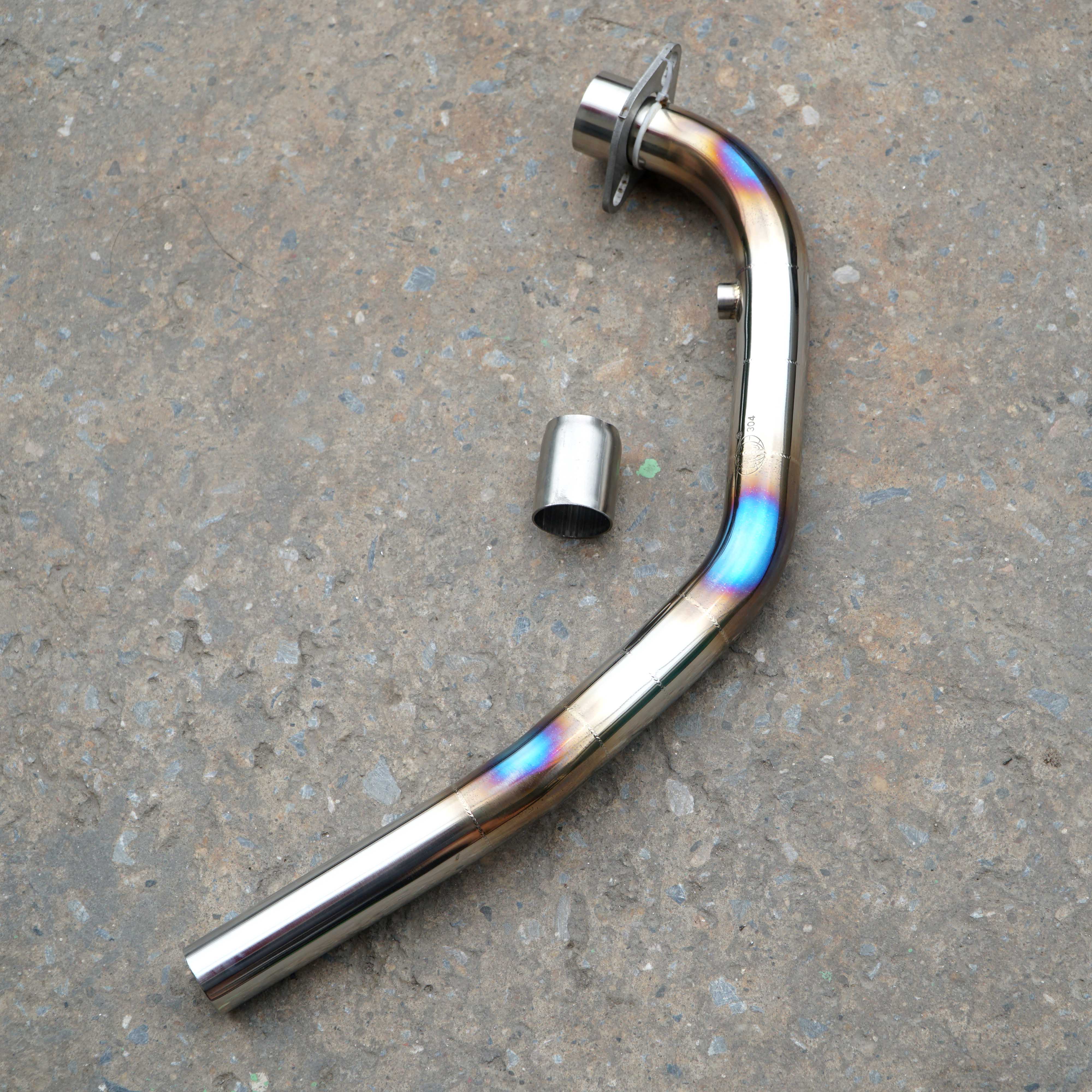 Cổ pô Winner V1 V2 V3 chất liệu inox 304 lên màu Titan tặng kèm khâu nối inox
