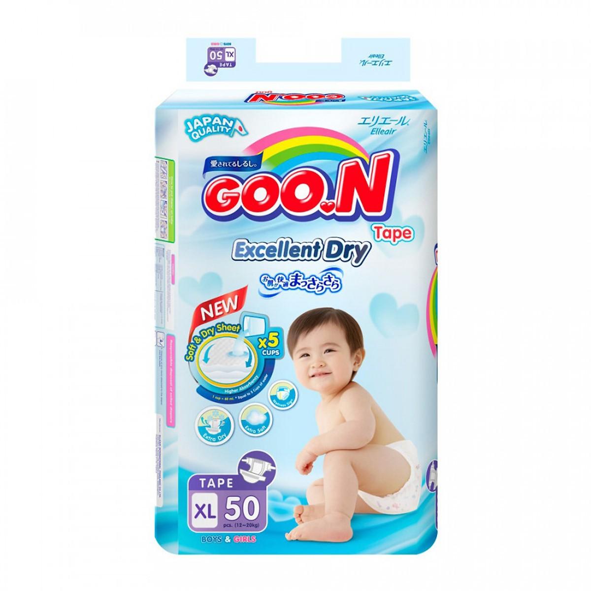 [HCM]Bỉm Goo.n Slim dán XL50