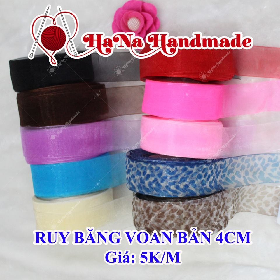 Ruy băng Voan Bản 4cm (5k/mét)