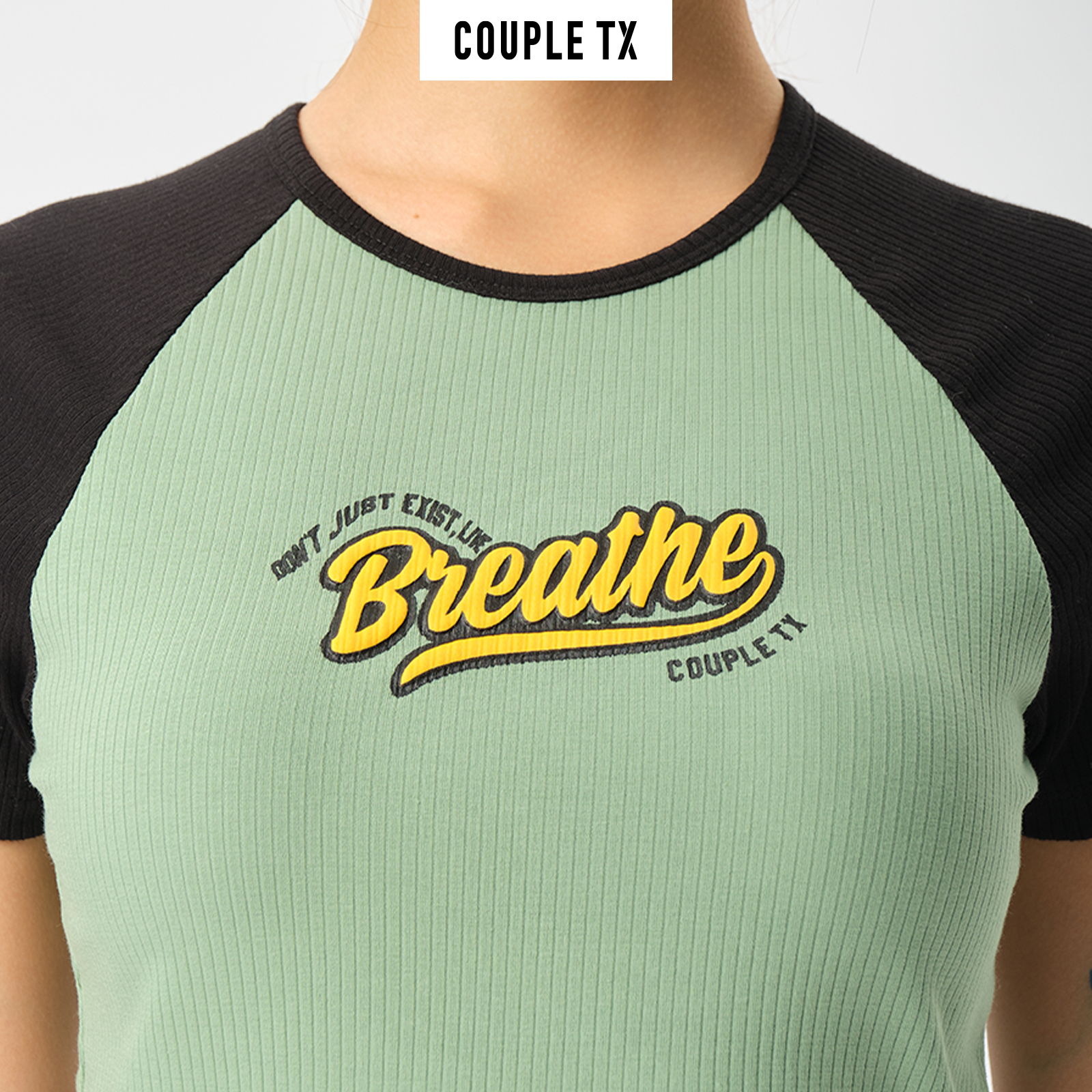 Áo Kiểu Nữ COUPLE TX - Raglan Phối Màu WTS 2330