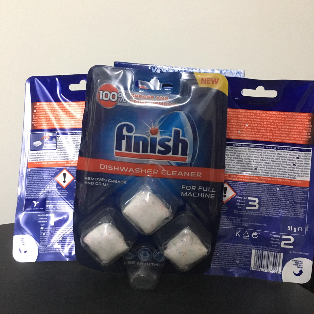 Viên vệ sinh máy rửa bát Finish VỈ 3 VIÊN