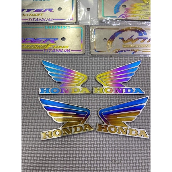 Cặp Tem Cánh Chim Honda Titanium có sẵn keo 3M