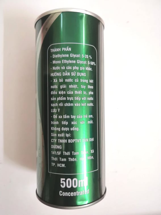 Nước làm mát két nước ASTON xanh 500ml