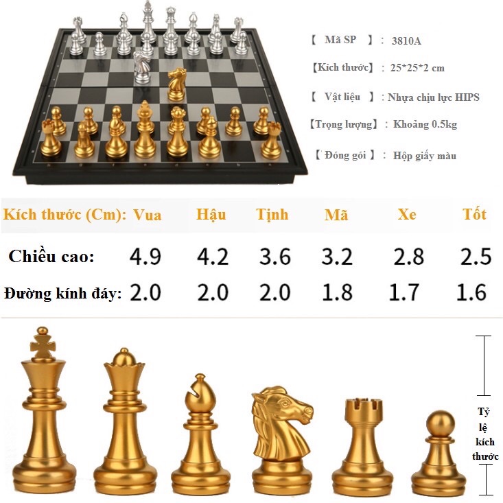 Bộ cờ vua quốc tế nam châm cao cấp