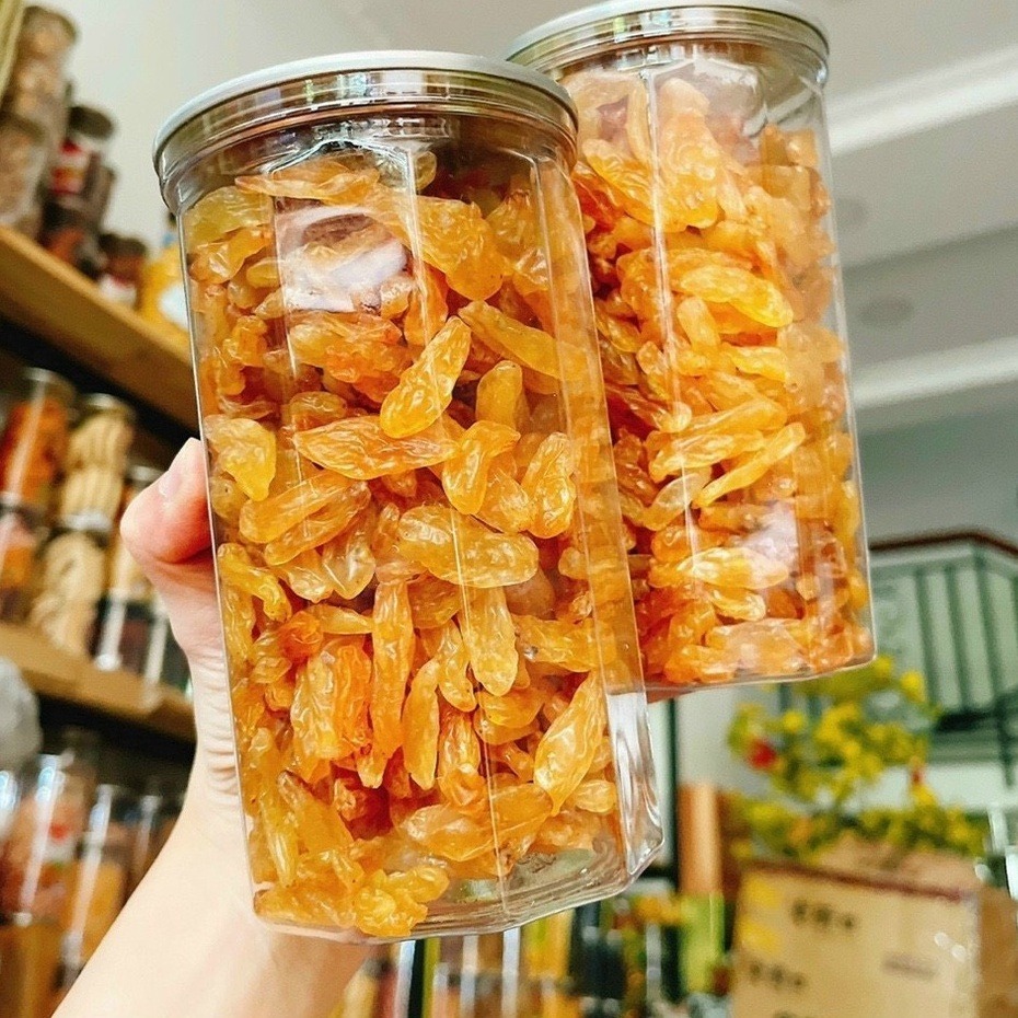 Nho vàng ấn sấy khô trái to (có video)