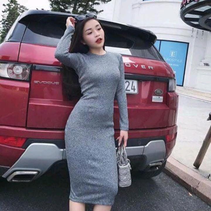 ĐẦM BODY THUN GÂN DÀI TAY