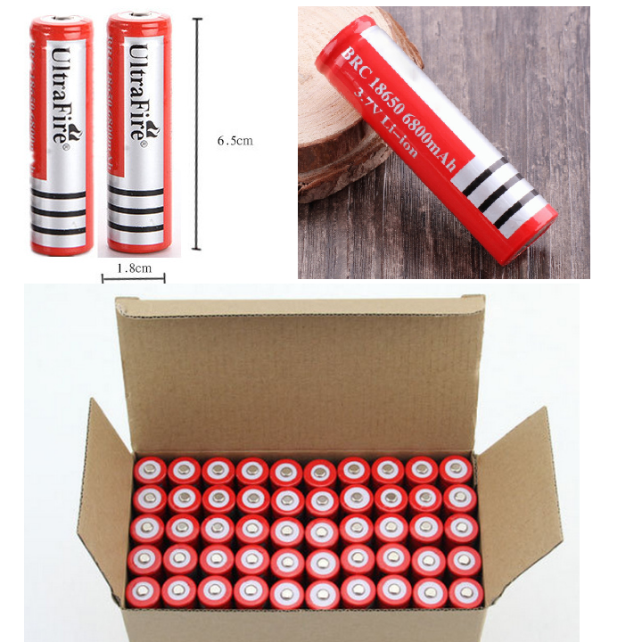 Bộ 2 Pin sạc 3.7V 4800mAh Ultrafire 18650 dùng cho đèn pin