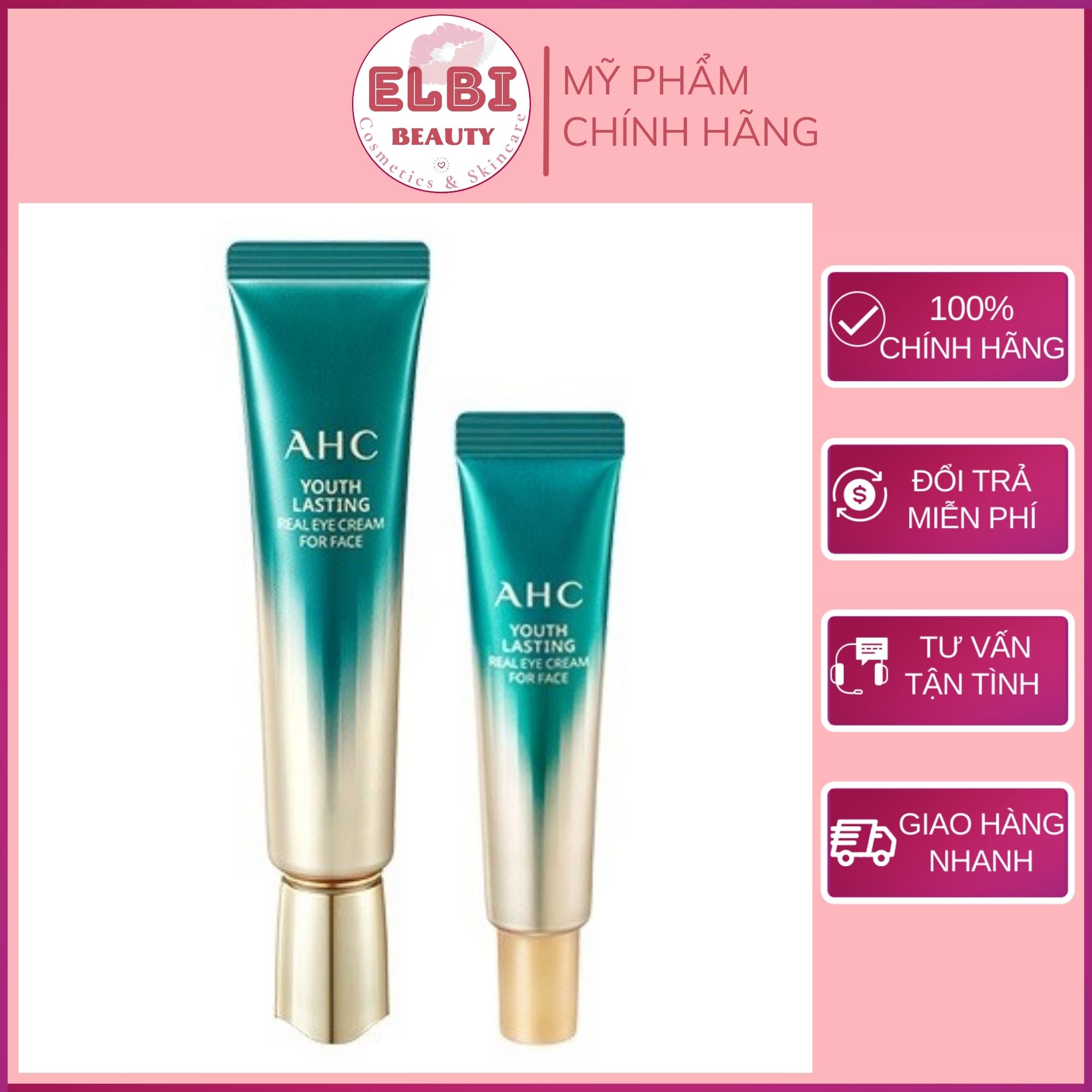 Kem Dưỡng Mắt AHC Youth Lasting Real Eye Cream For Face, Tuyp Xanh 2021