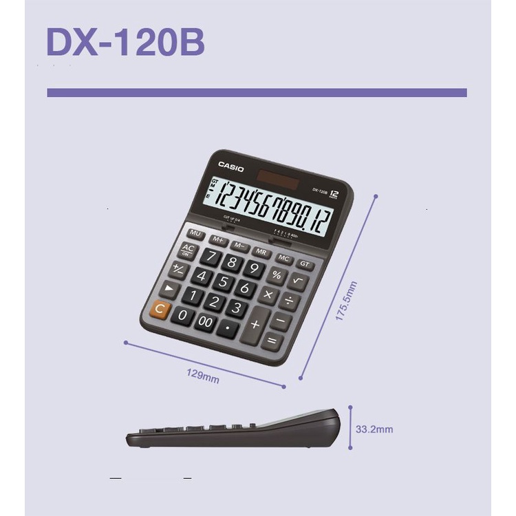 Máy tính tiền casio mx/ax/dx/gx-120b chính hãng bảo hành 7 năm