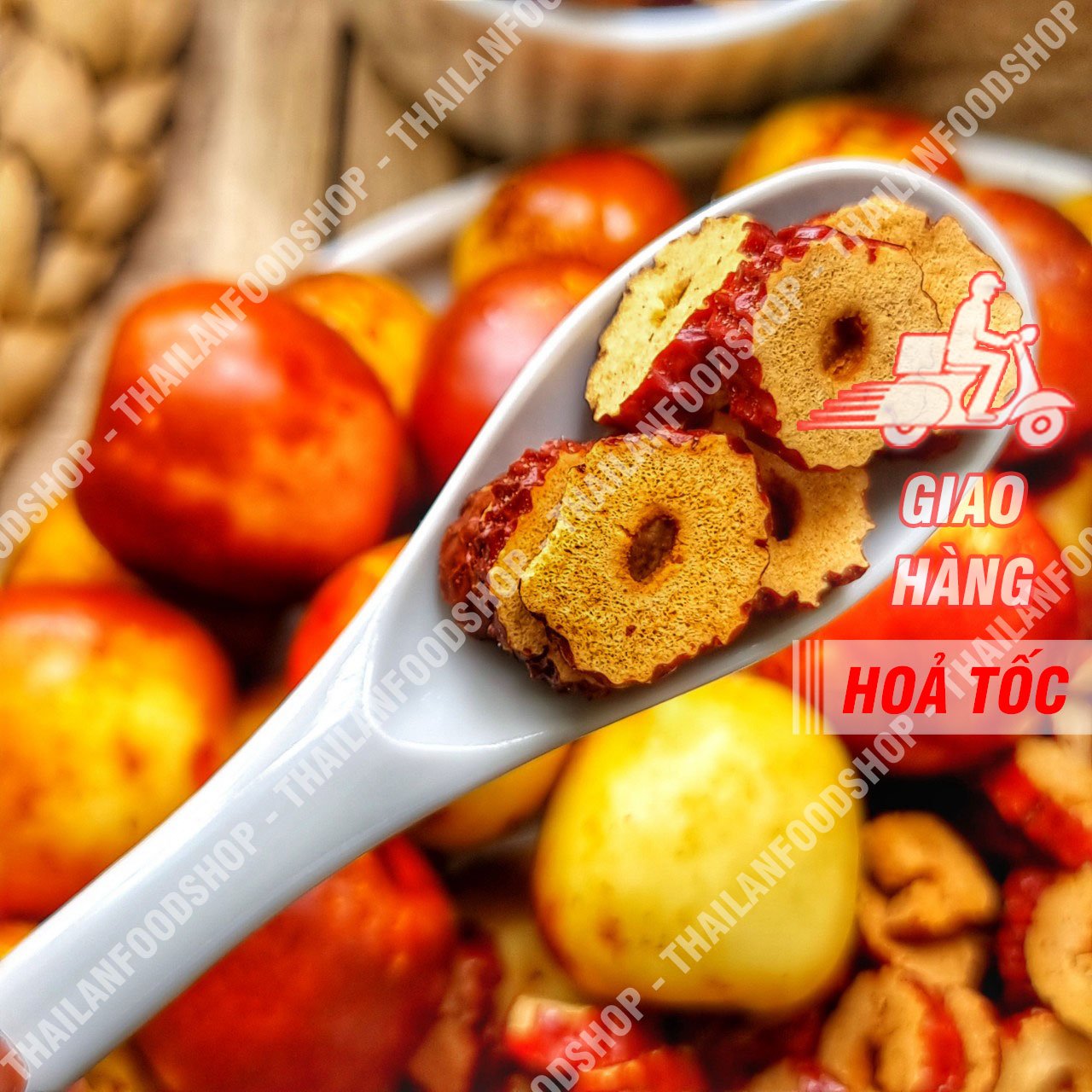Táo Đỏ Tân Cương Thái Lát Sấy Khô (Táo Lát) Lon-300gram