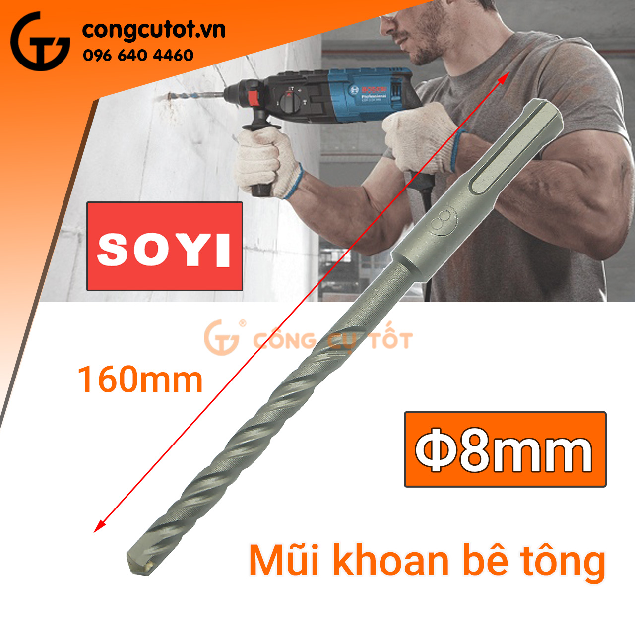 Mũi khoan bê tông SOYI các cỡ