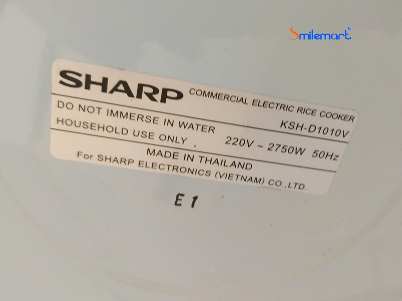 [Trả góp 0%]Nồi Cơm Điện Nắp Rời Sharp KSH-D1010V (10L)
