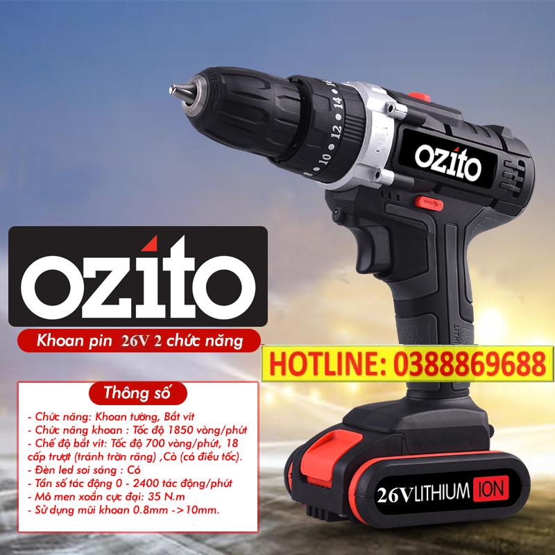 MÁY KHOAN PIN OZITO 2 PIN