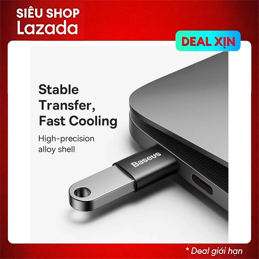 Đầu chuyển OTG cao cấp Baseus TypeC to USB-A LVL002