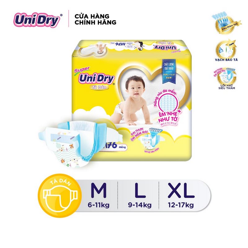 Tã dán Unidry M76/ L68/ XL62 miếng