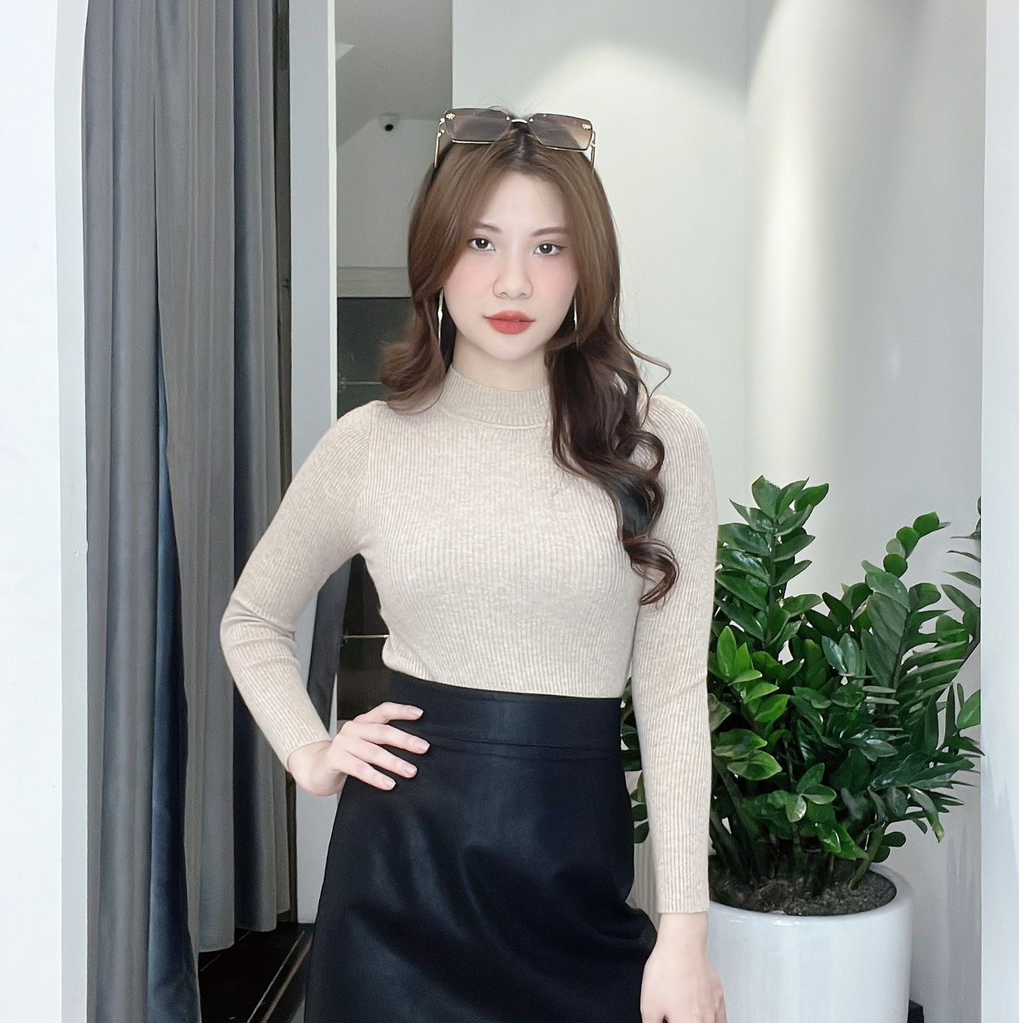Váy len tăm ôm body cổ lọ chất dày đẹp dáng dài và siêu dài hàng quảng châu  cao cấp mã VL001 | Shopee Việt Nam