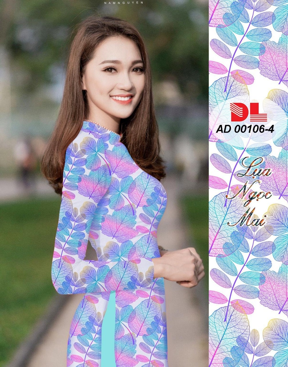 Vải áo dài cao cấp hoạ tiết hoa lá đều (1) - lụa Bảo Anh/ lụa cao cấp