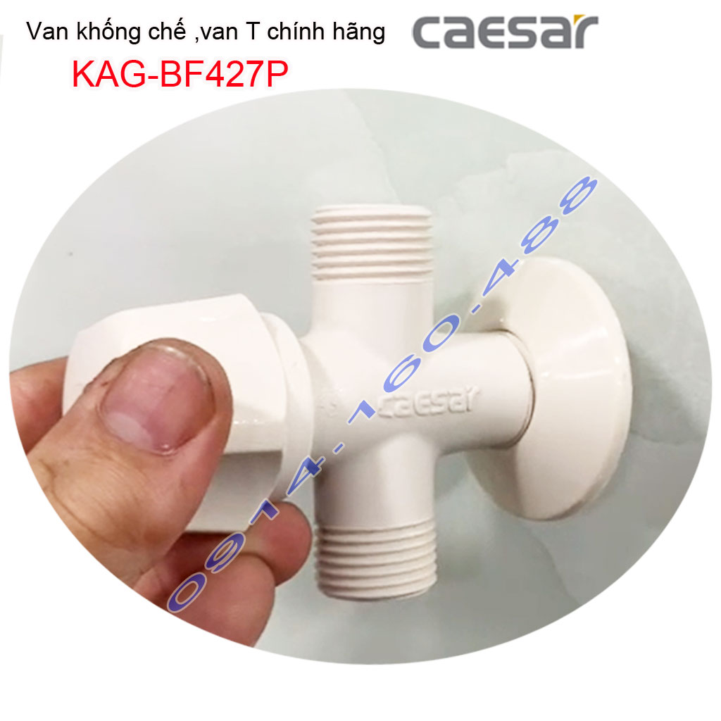 Van khống chế Caesar KAG-BF427P, van giảm áp T khóa chia nước 100% nhựa dùng cho vùng nước phèn nước mặn siêu bền không bị gỉ séc