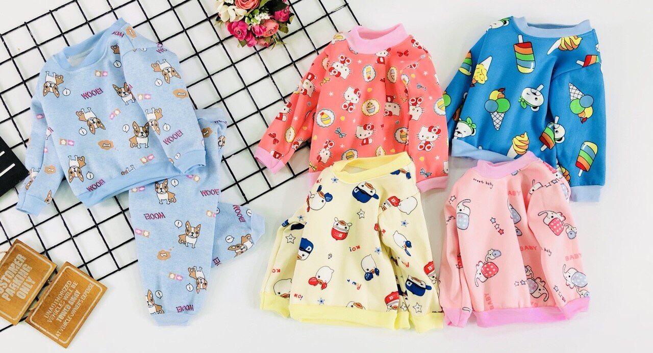 Sét 5 bộ nỉ lông chui đầu cho bé (KÈM QUÀ TẶNG)