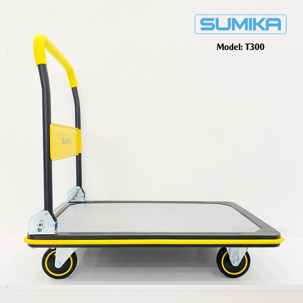 Bảng giá Xe đẩy hàng 4 bánh SUMIKA T300 - Khung thép, tay cầm gấp mở tiện lợi, tải trọng 300kg