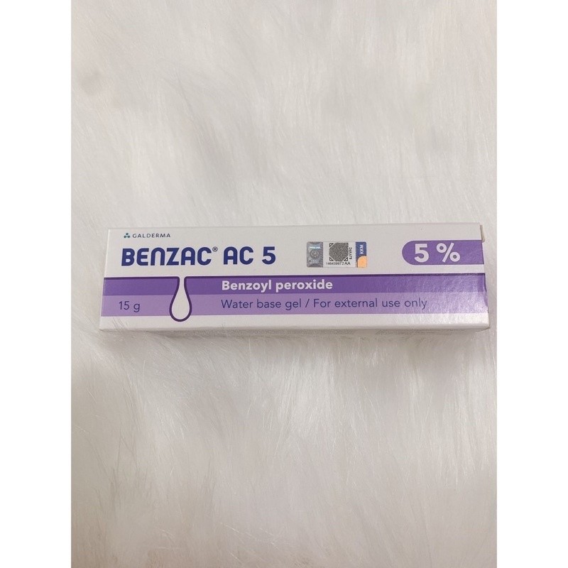 Kem Giảm Mụn Benzac AC 5% (Benzoyl Peroxide) 15g