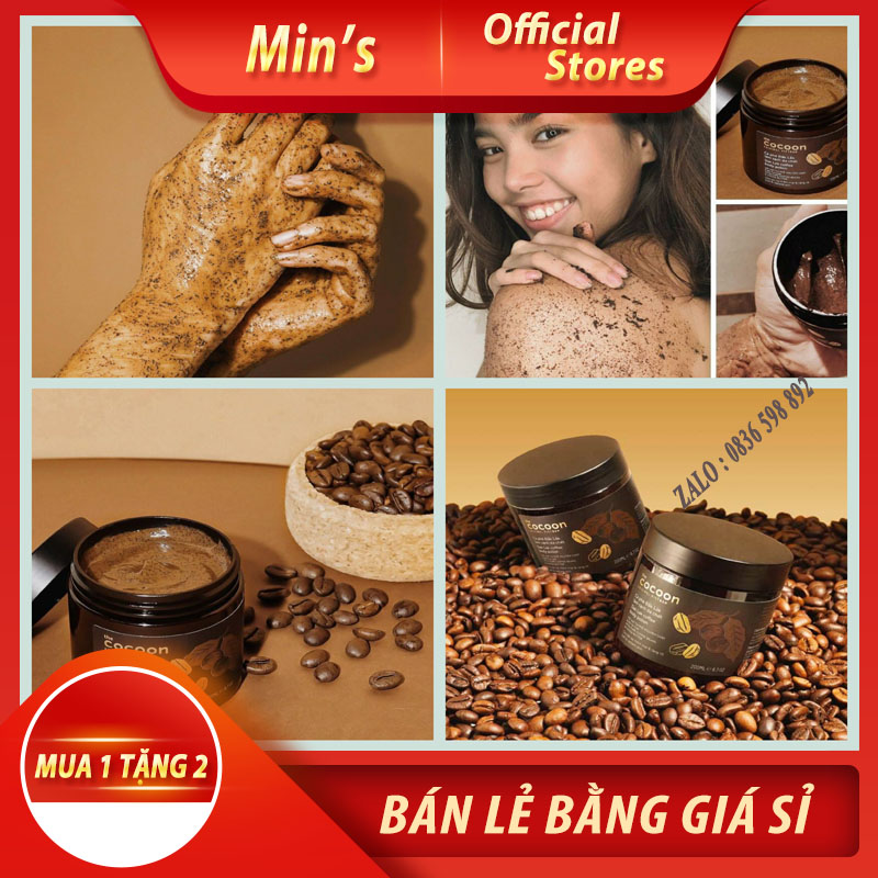 Tẩy Da Chết Cocoon Cà Phê Đắk Lắk nguyên chất 200ml tẩy tế bào chết