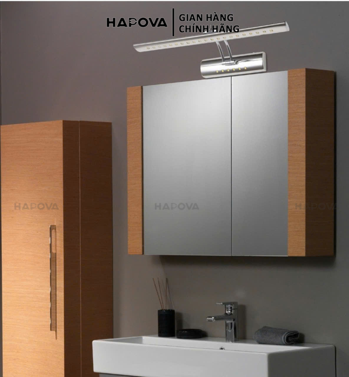 Đèn soi tranh đèn chiếu tranh inox HAPOVA TUVIA 7048