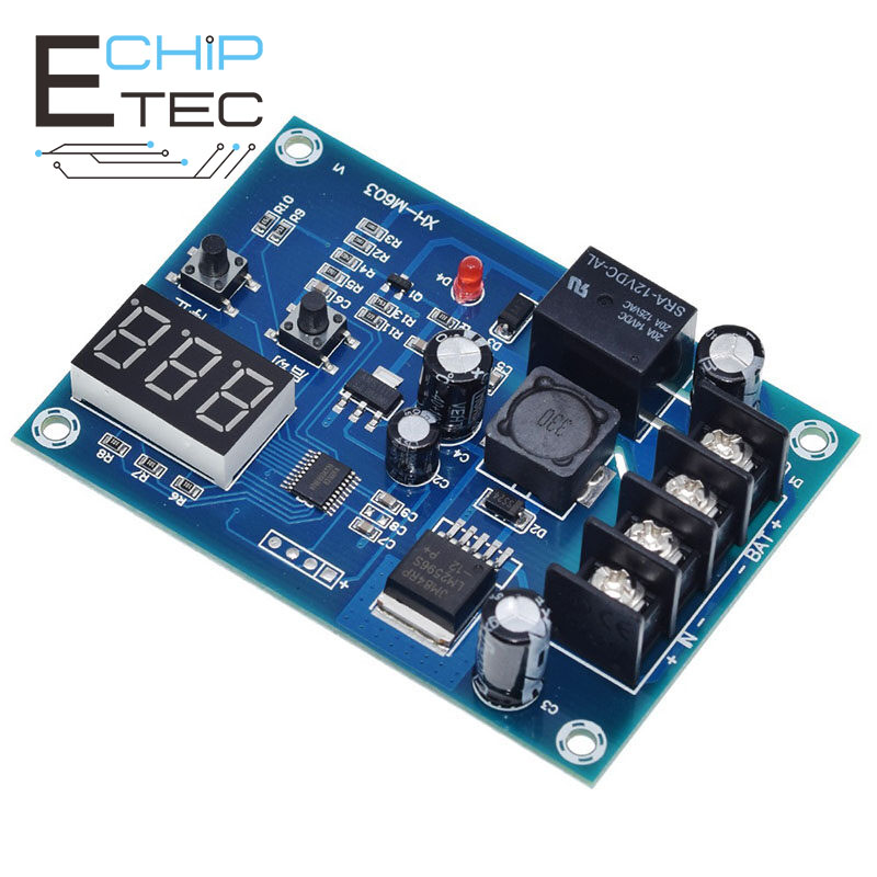 Bảng Bảo Vệ Công Tắc Điều Khiển Sạc Pin Lithium Lưu Trữ Năng Lượng Màn Hình LED XH-M603 Mô-đun Điều Khiển Sạc 12-24V Màn Hình Kỹ Thuật Số