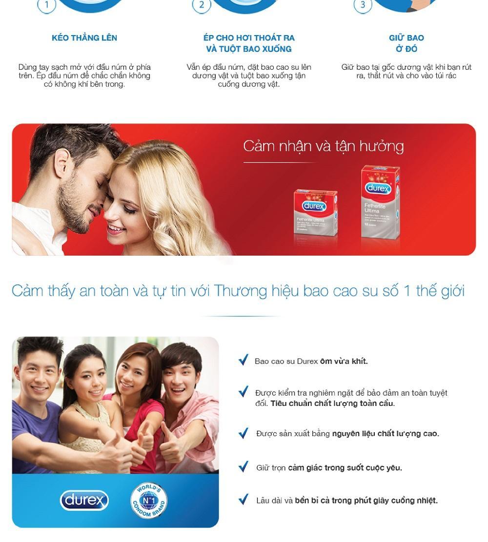Bao cao su Durex Fetherlite Ultima hộp 12 bao