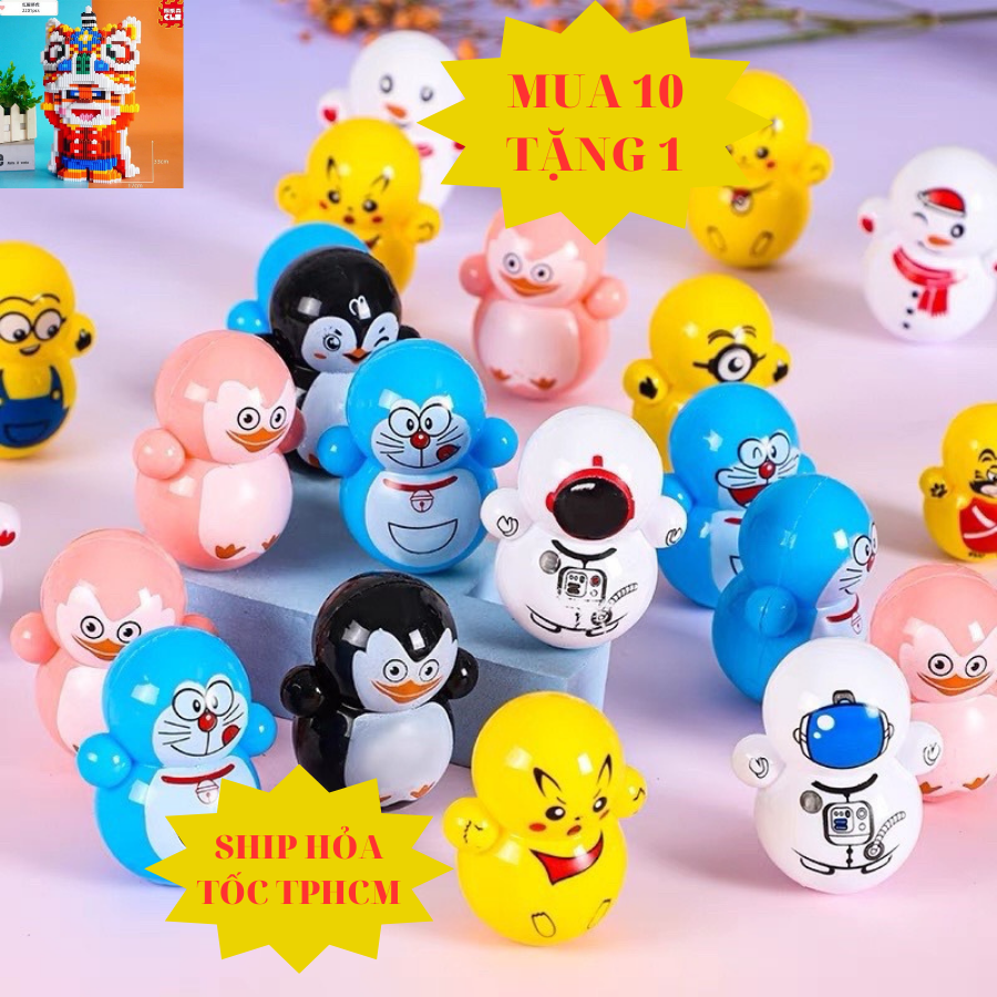 Lật đật mini, Đồ chơi lật đật mini hình thú cute dễ thương cho bé giải trí