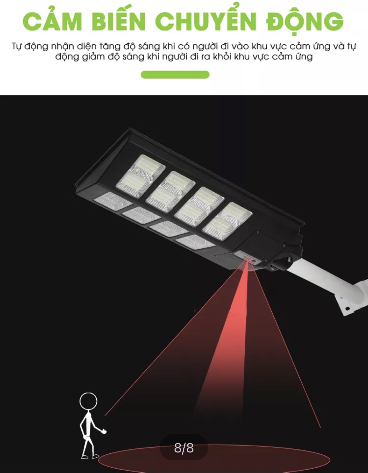 {Sale} Đèn năng lượng mặt trời 400W sáng trắng