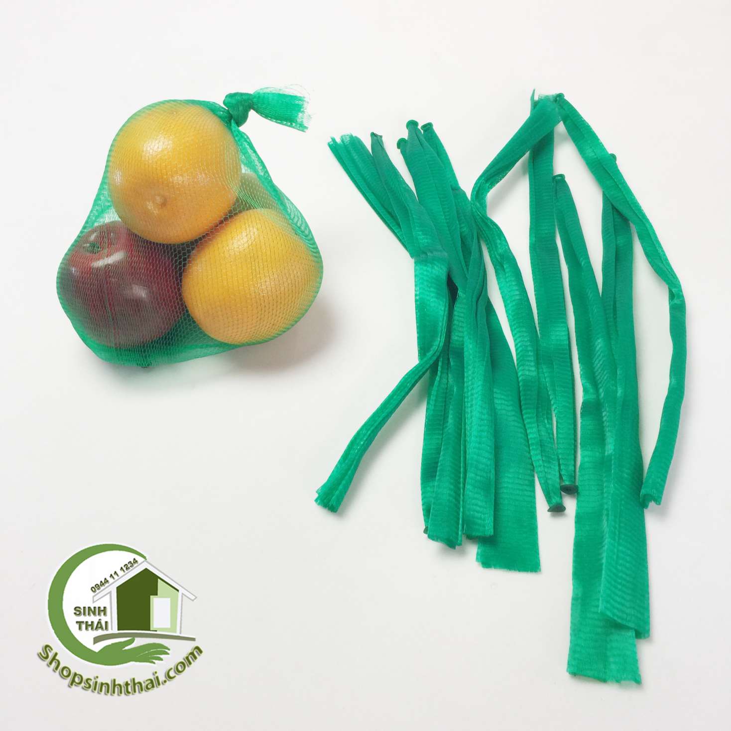 Túi lưới đựng hành tỏi, trái cây, củ quả - 10 túi lớn dài 35cm