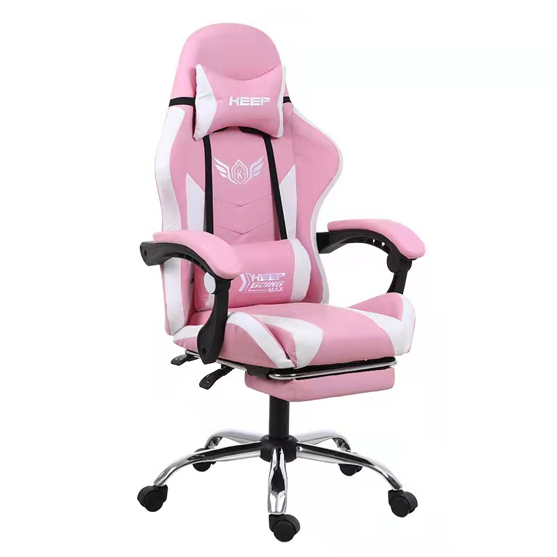 Ghế Gaming, Ghế Chơi Game ngả lưng gác chân tựa lưng massage chất liệu Da Pu cao cấp